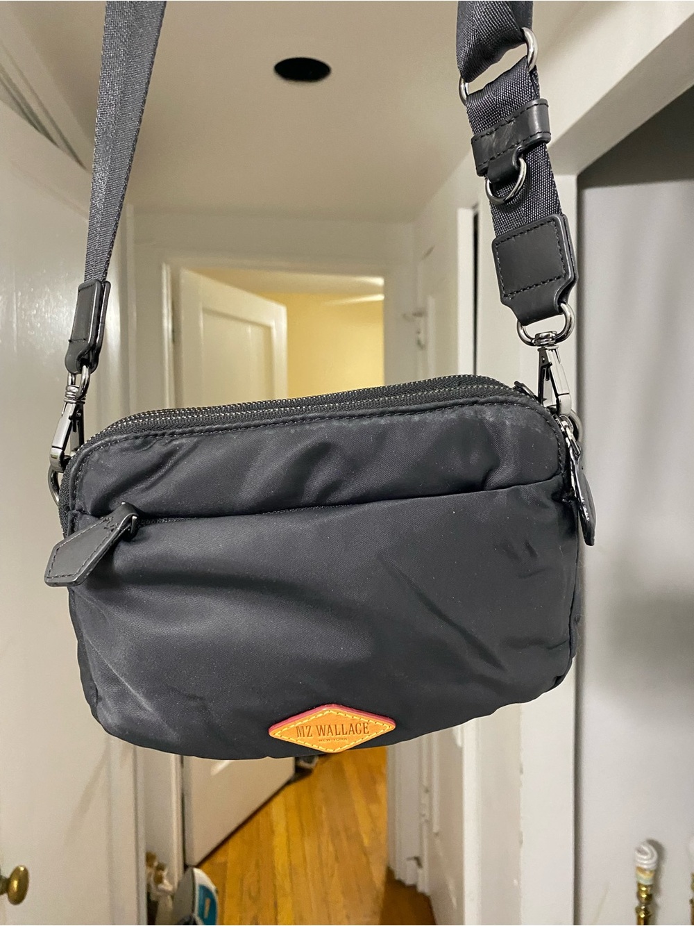 MZ Wallace Black Nylon Crossbody Bag